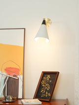Handcrafted Petite Magari Wall Sconce Lighting with Beveled Edge Metal Shade