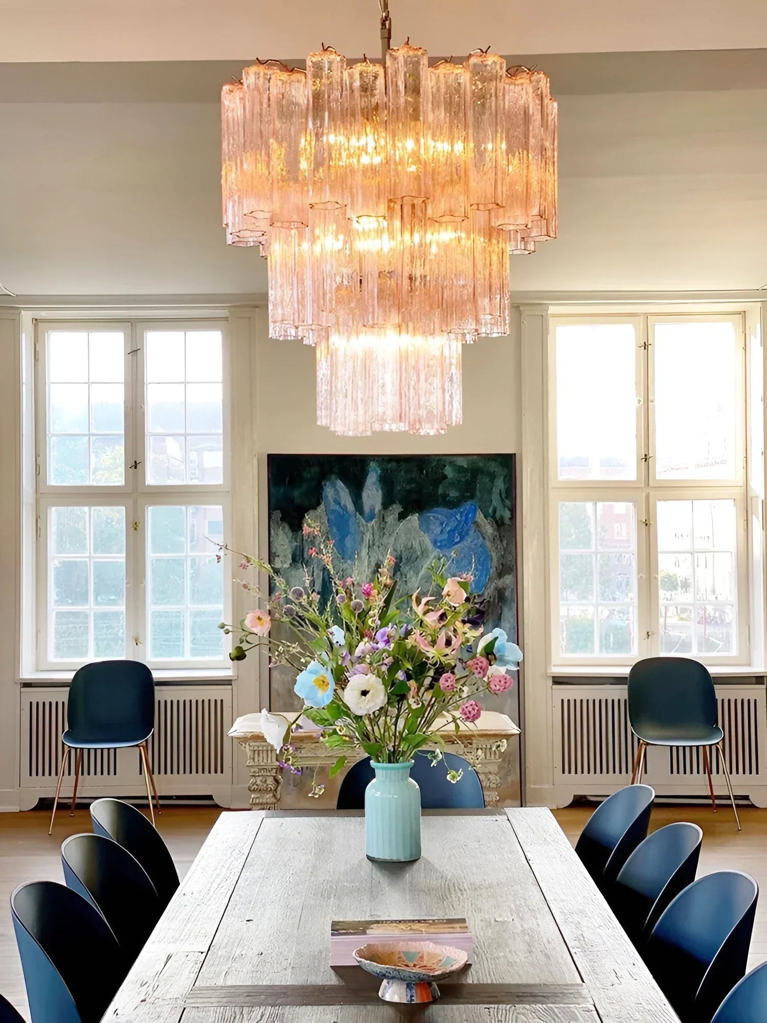 handcrafted-pink-murano-glass-tube-chandelier-for-modern-luxury-interior-lighting