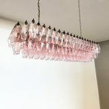 handcrafted-pink-murano-poliedri-glass-linear-chandelier-modern-dining-light