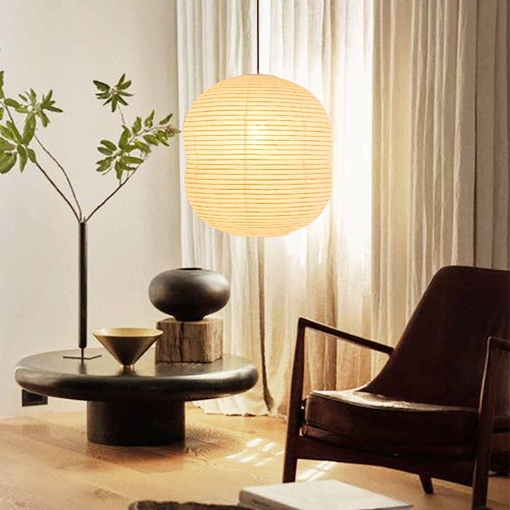 Handcrafted Washi Paper Mini Pendant Light Rice Paper Hanging Ceiling Lamp for Modern Homes