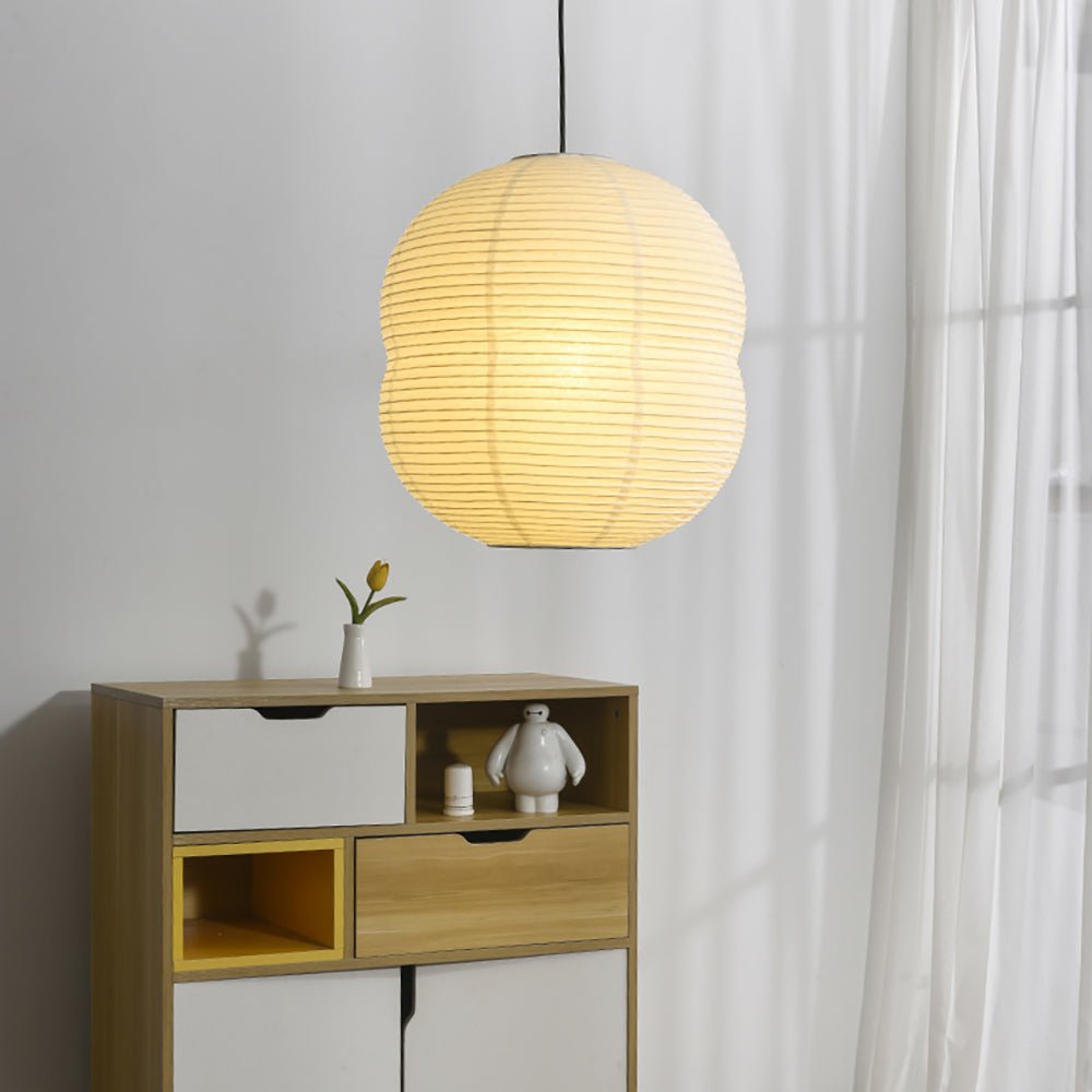 Handcrafted Washi Paper Mini Pendant Light Rice Paper Hanging Ceiling Lamp for Modern Homes