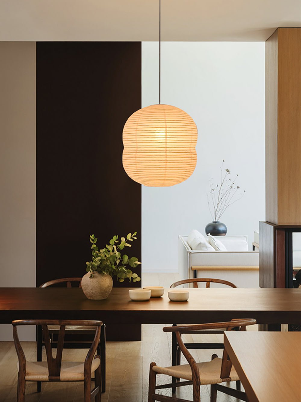 Handcrafted Washi Paper Mini Pendant Light Rice Paper Hanging Ceiling Lamp for Modern Homes