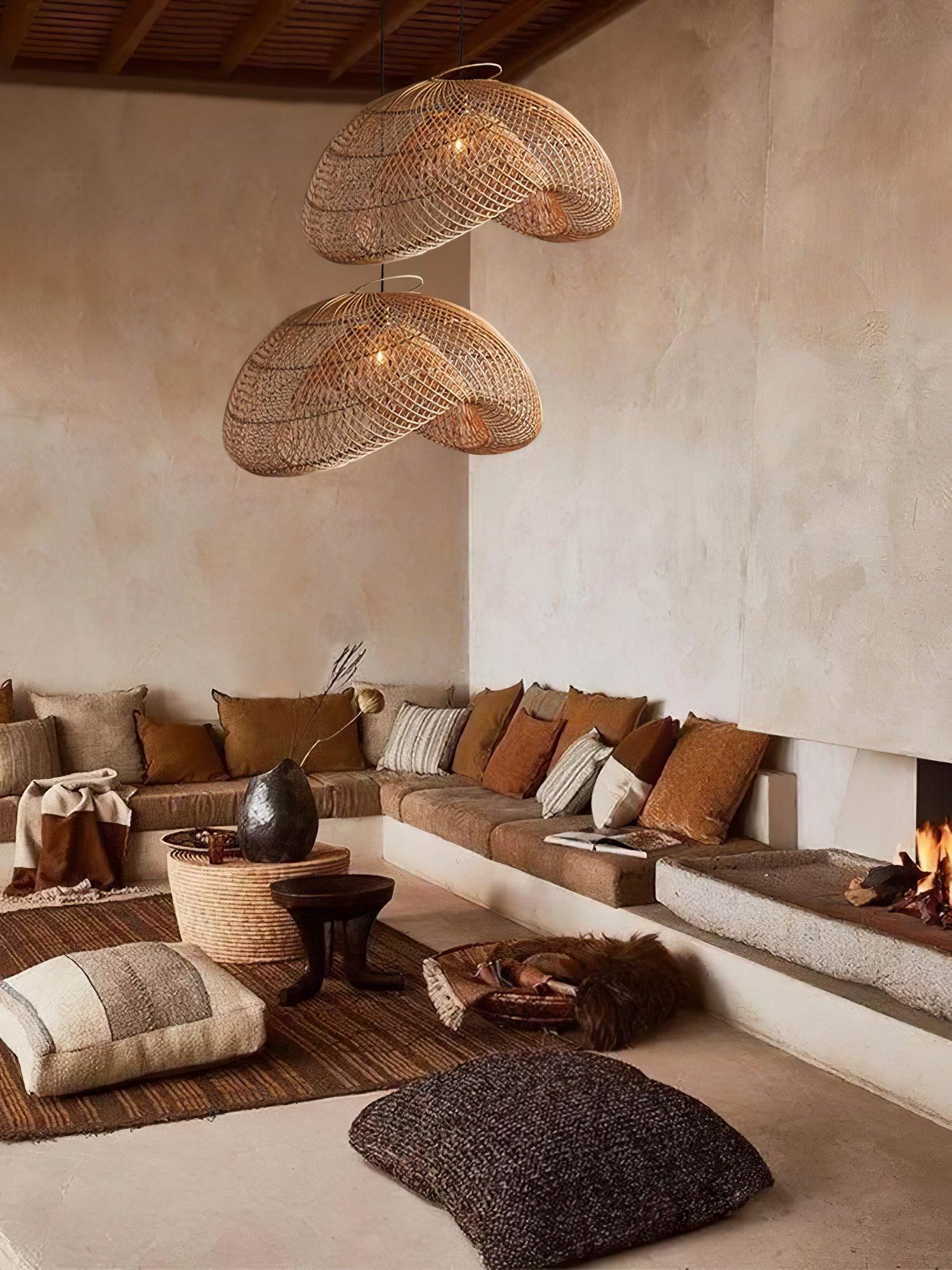 handcrafted-woven-rattan-wave-pendant-light-for-coastal-modern-living-room-lighting