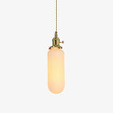 Handmade Porcelain Shell Pendant Light with Brass Fittings Ribbed Ceramic Hanging Lamp
