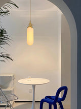 Handmade Porcelain Shell Pendant Light with Brass Fittings Ribbed Ceramic Hanging Lamp