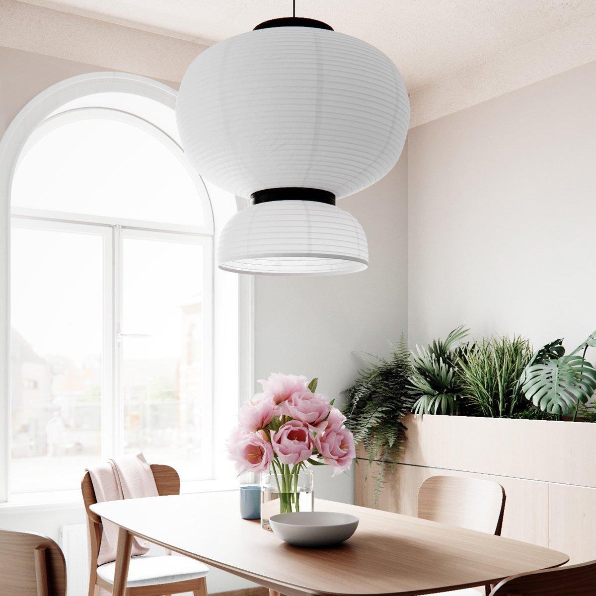 Handmade Rice Paper Lantern Pendant Light Contemporary Japanese Style Hanging Lamp