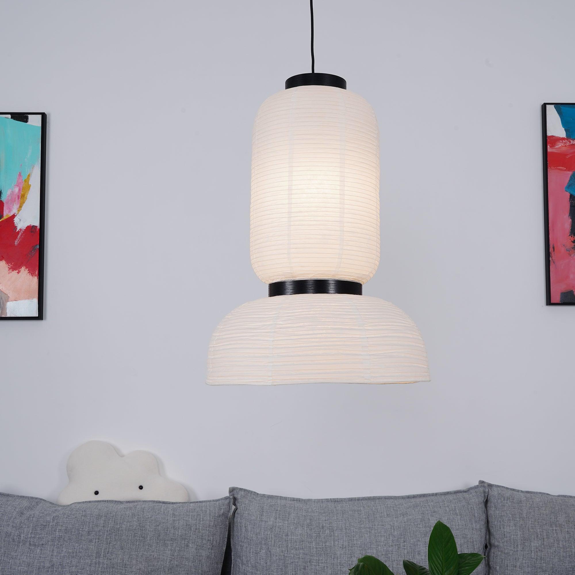 Handmade Rice Paper Lantern Pendant Light Contemporary Japanese Style Hanging Lamp