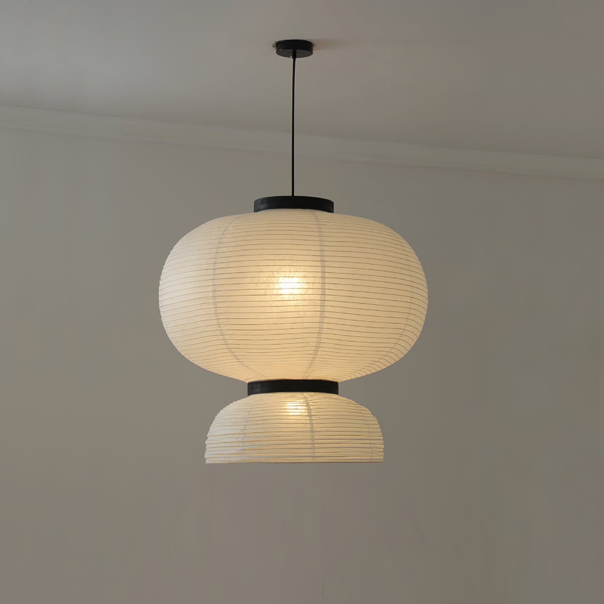 Handmade Rice Paper Lantern Pendant Light Contemporary Japanese Style Hanging Lamp
