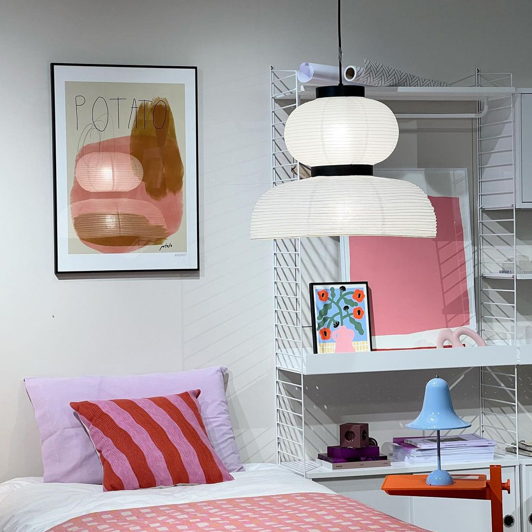 Handmade Rice Paper Lantern Pendant Light Contemporary Japanese Style Hanging Lamp
