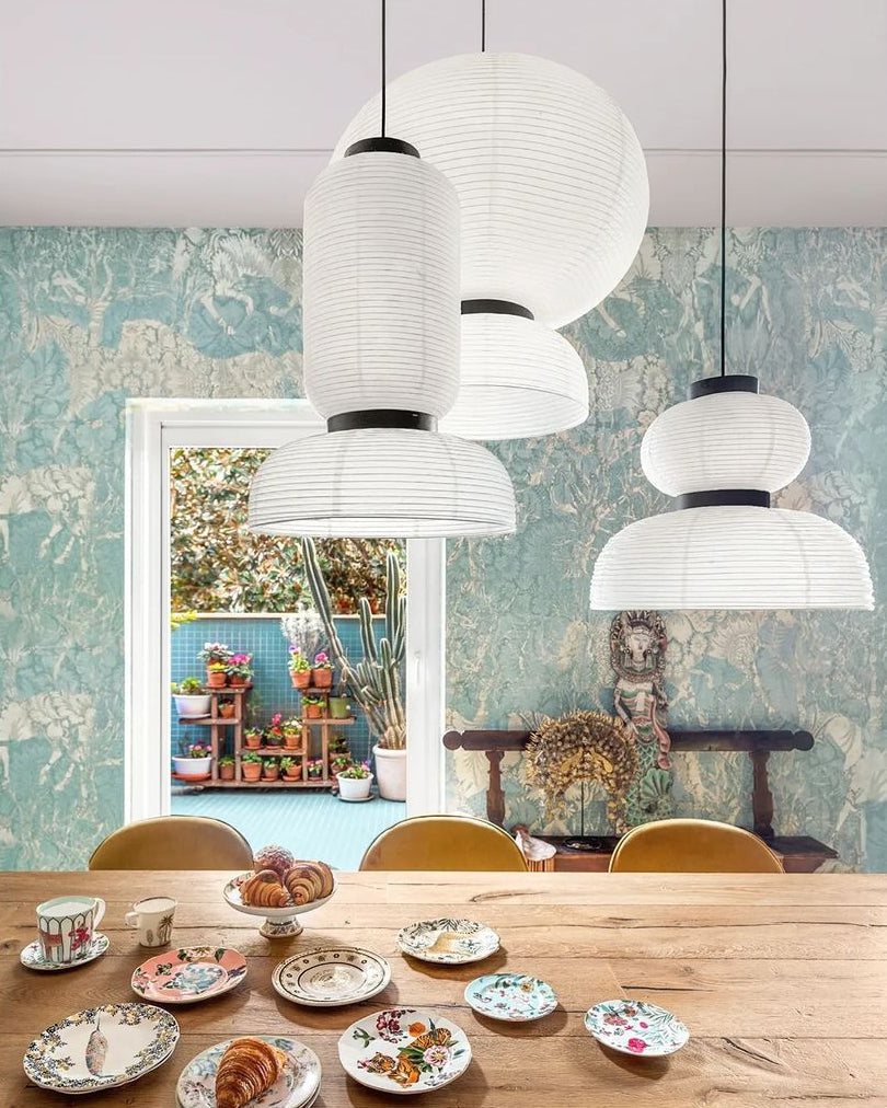 Handmade Rice Paper Lantern Pendant Light Contemporary Japanese Style Hanging Lamp