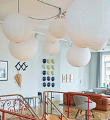 Handmade Washi Paper Pendant Light Japanese Style Mulberry Paper Hanging Lamp for Home Decor