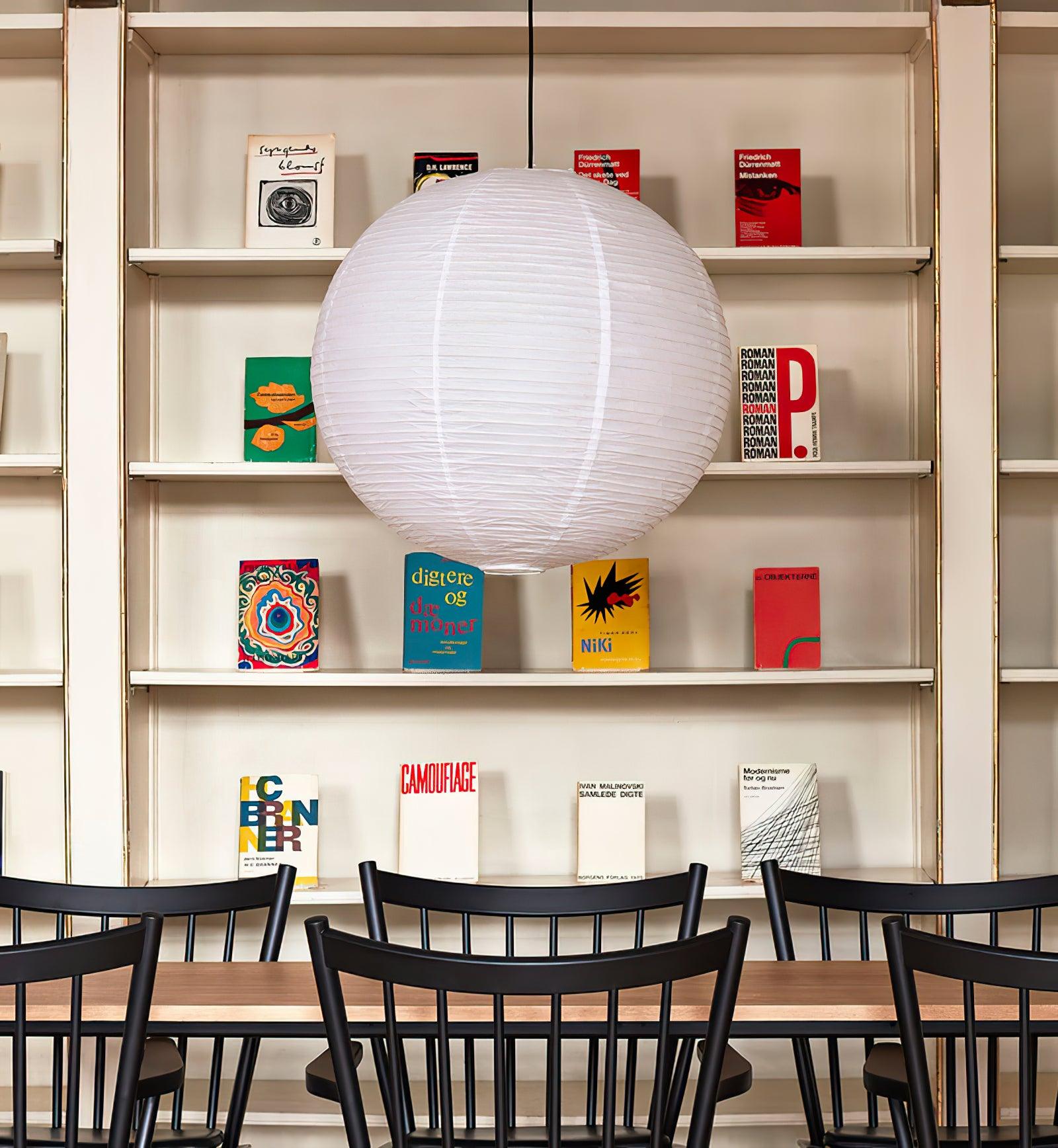 Handmade Washi Paper Pendant Light Japanese Style Mulberry Paper Hanging Lamp for Home Decor