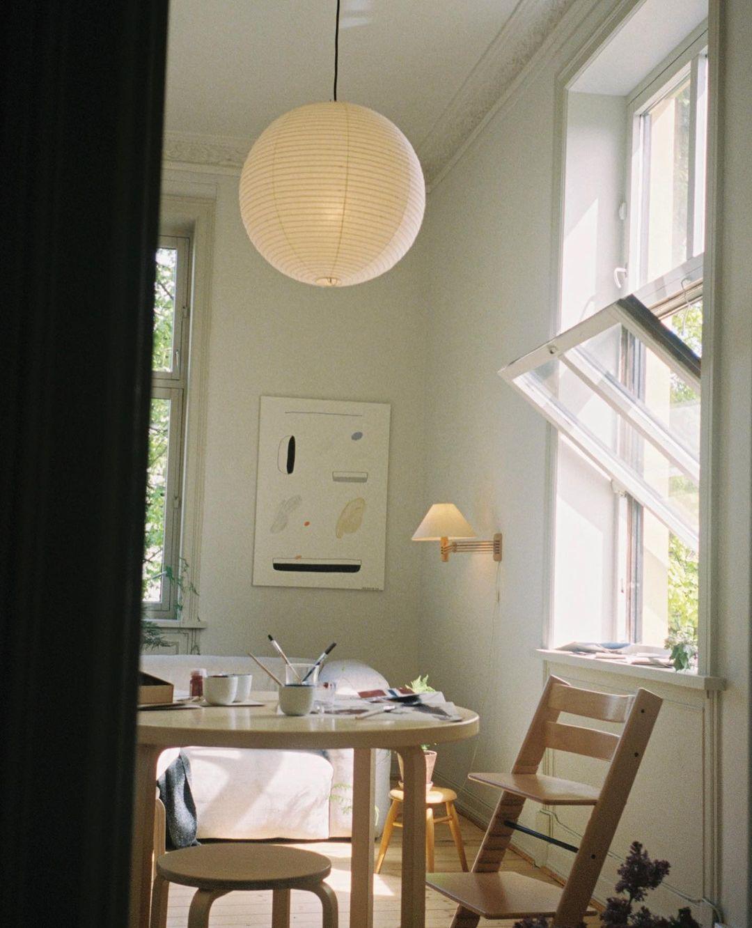 Handmade Washi Paper Pendant Light Japanese Style Mulberry Paper Hanging Lamp for Home Decor