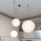Handmade Washi Paper Pendant Light Japanese Style Mulberry Paper Hanging Lamp for Home Decor