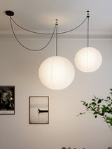 Handmade Washi Paper Pendant Light Japanese Style Mulberry Paper Hanging Lamp for Home Decor