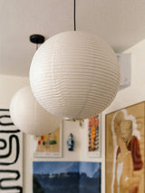 Handmade Washi Paper Pendant Light Japanese Style Mulberry Paper Hanging Lamp for Home Decor