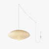 Handmade Washi Rice Paper Swag Light 15A Plug In Pendant for Minimalist Home Decor
