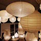 Handmade Washi Rice Paper Swag Light 15A Plug In Pendant for Minimalist Home Decor