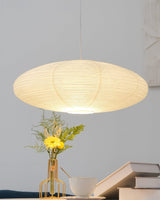 Handmade Washi Rice Paper Swag Light 15A Plug In Pendant for Minimalist Home Decor
