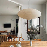 Handmade Washi Rice Paper Swag Light 15A Plug In Pendant for Minimalist Home Decor