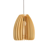 Handmade Wood Veneer Lantern Pendant Light Nordic Japanese Style LED Ceiling Lamp for Home Decor