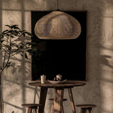 Handwoven Javanese Braided Rattan Pendant Light Coastal Style Wicker Hanging Lamp