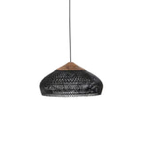 Handwoven Javanese Braided Rattan Pendant Light Coastal Style Wicker Hanging Lamp