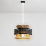 Handwoven Rattan and Bamboo Pendant Light for Coastal Bohemian Home Decor