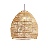 Handwoven Rattan Pendant Light Organic Wicker Hanging Lamp for Modern Living Spaces