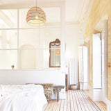 Handwoven Rattan Pendant Light Organic Wicker Hanging Lamp for Modern Living Spaces