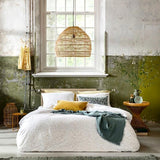 Handwoven Rattan Pendant Light Organic Wicker Hanging Lamp for Modern Living Spaces
