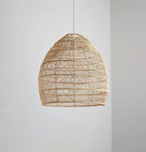 Handwoven Rattan Pendant Light Organic Wicker Hanging Lamp for Modern Living Spaces