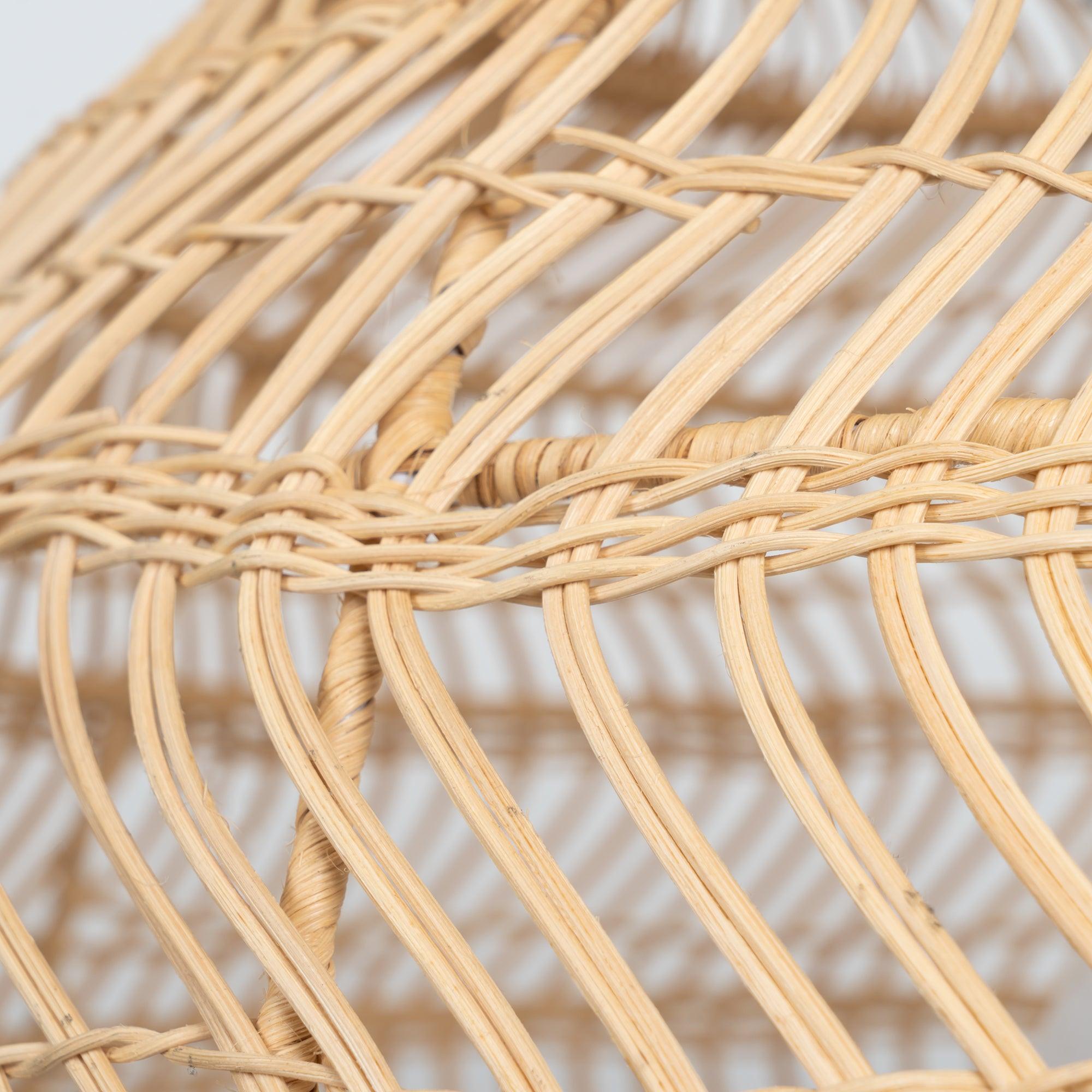 Handwoven Rattan Pendant Light Organic Wicker Hanging Lamp for Modern Living Spaces