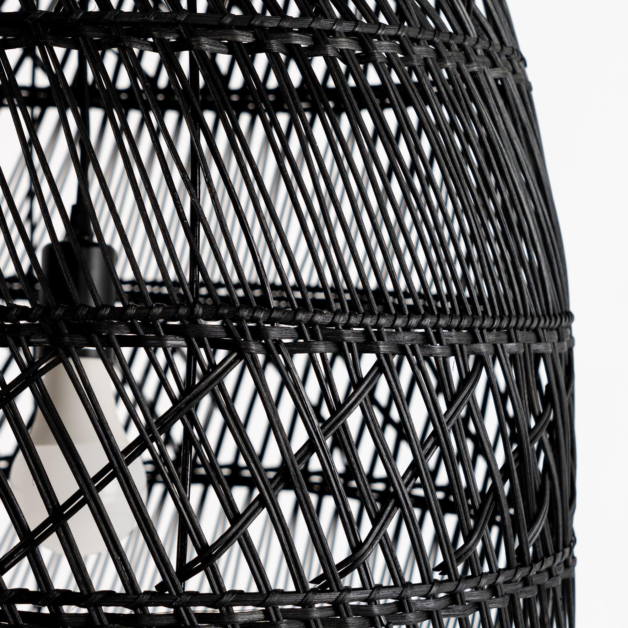 Handwoven Rattan Pendant Light Organic Wicker Hanging Lamp for Modern Living Spaces