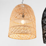 Handwoven Rattan Pendant Light Organic Wicker Hanging Lamp for Modern Living Spaces