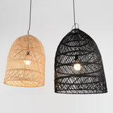 Handwoven Rattan Pendant Light Organic Wicker Hanging Lamp for Modern Living Spaces