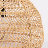 Handwoven Rattan Pendant Light Organic Wicker Hanging Lamp for Modern Living Spaces