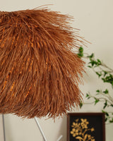Handwoven Rattan Pendant Light Rustic Conical Wicker Hanging Lamp for Interior