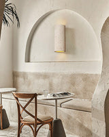 Hans Modern Textured Composite Wall Sconce Pair for Bedroom and Vanity Indoor Lighting