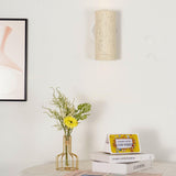 Hans Modern Textured Composite Wall Sconce Pair for Bedroom and Vanity Indoor Lighting