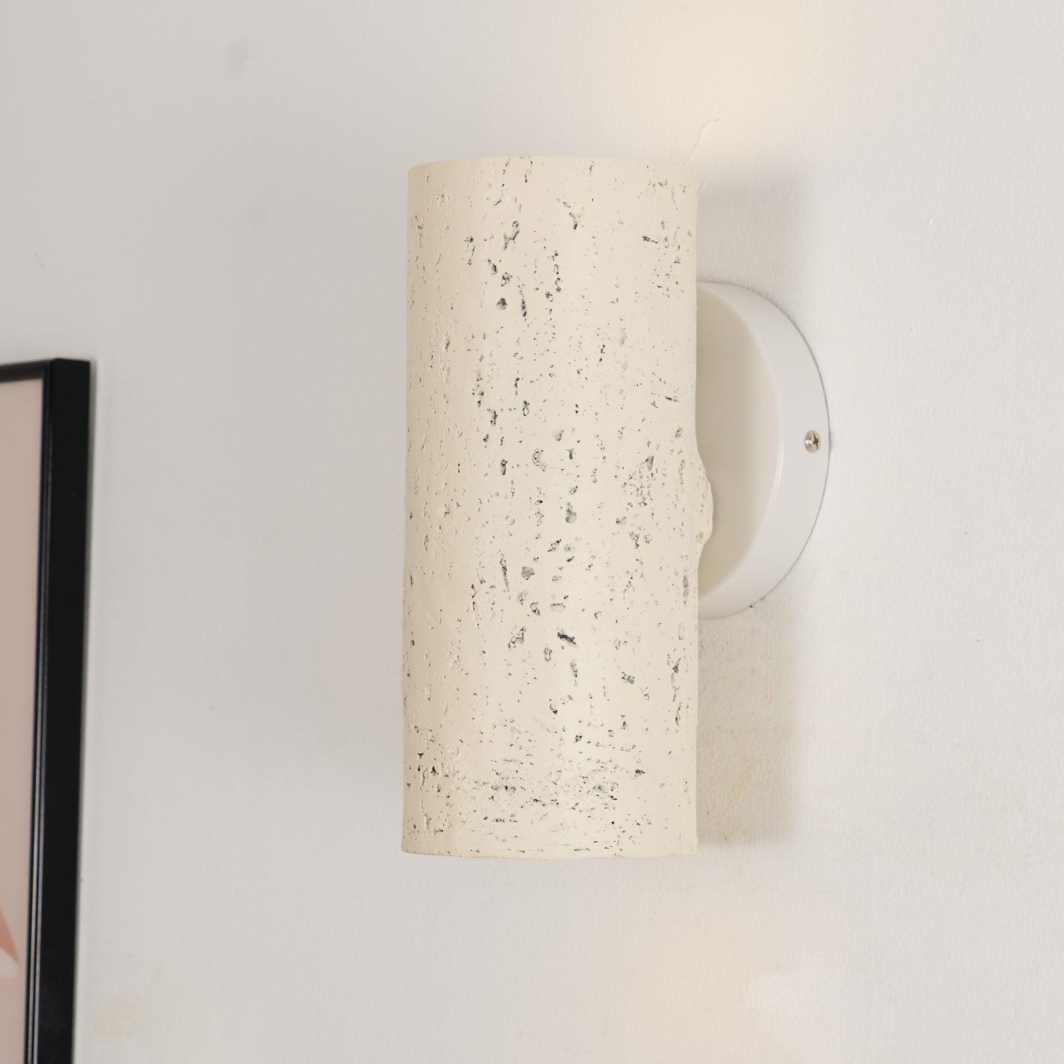 Hans Modern Textured Composite Wall Sconce Pair for Bedroom and Vanity Indoor Lighting