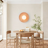 Harmonia Mid Century Modern Wood Wall Sconce with Frosted Glass Globe Shade
