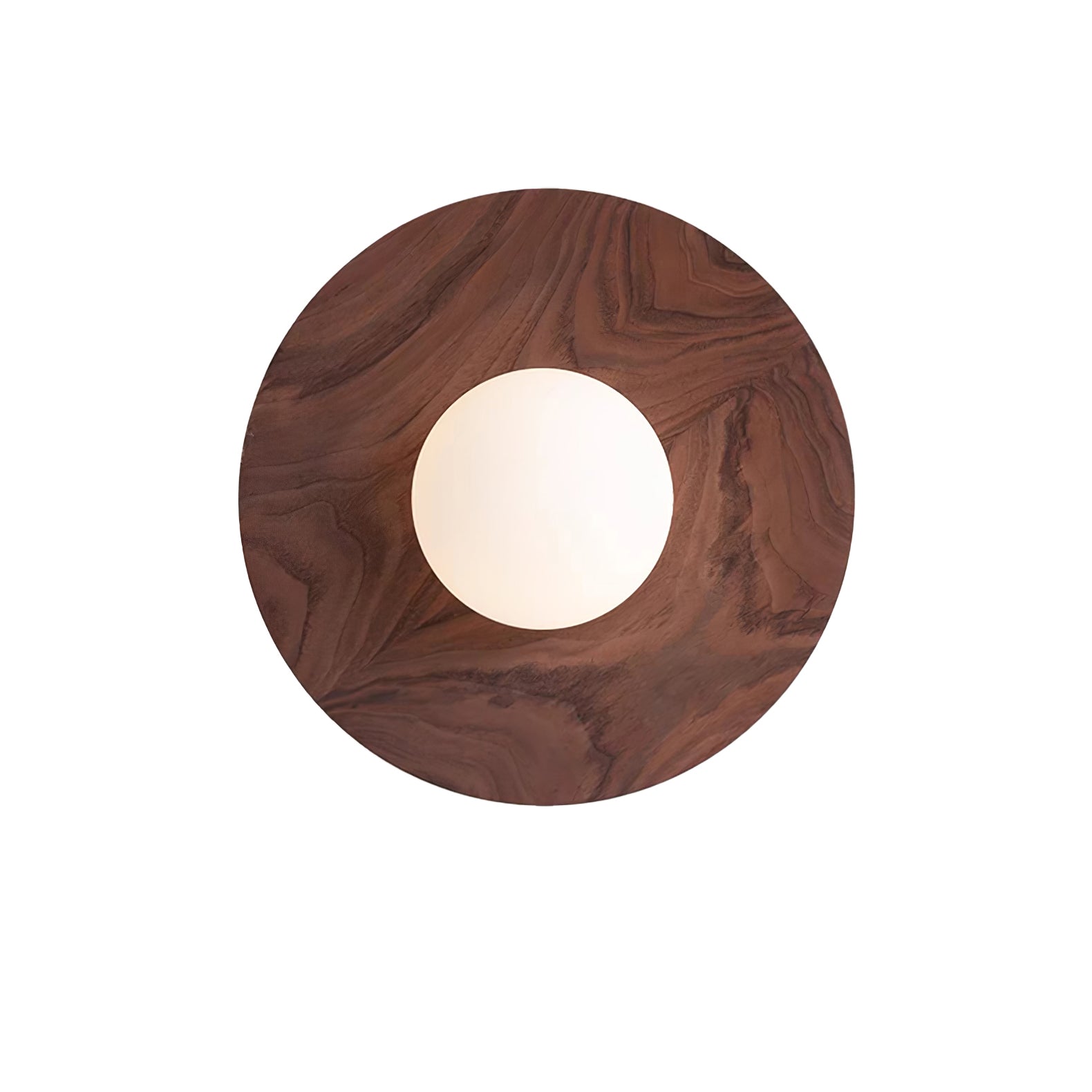 Harmonia Mid Century Modern Wood Wall Sconce with Frosted Glass Globe Shade