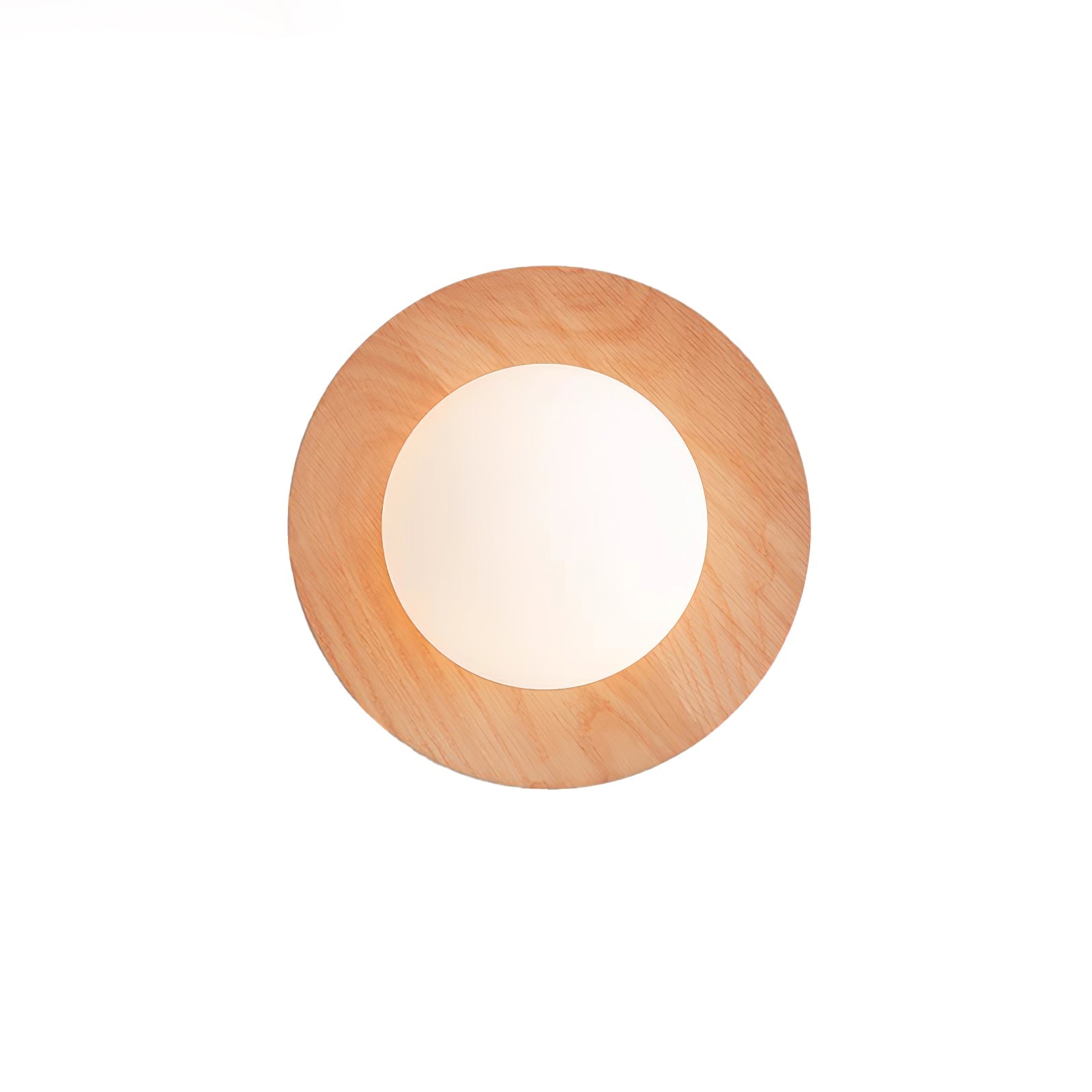 Harmonia Mid Century Modern Wood Wall Sconce with Frosted Glass Globe Shade