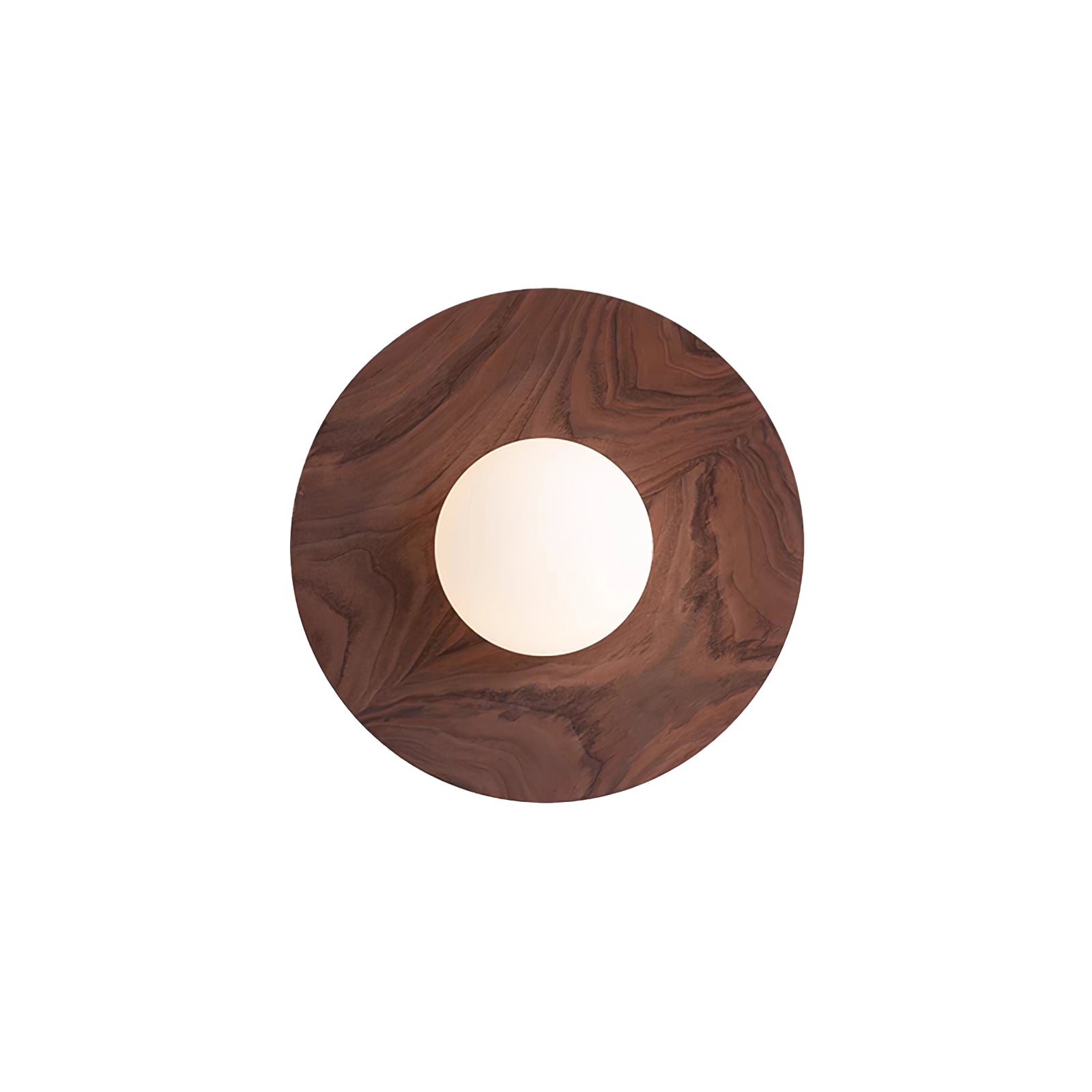 Harmonia Mid Century Modern Wood Wall Sconce with Frosted Glass Globe Shade