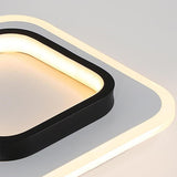 Modern Double Square LED Flush Mount Ceiling Light Fixture for Kitchen Sink