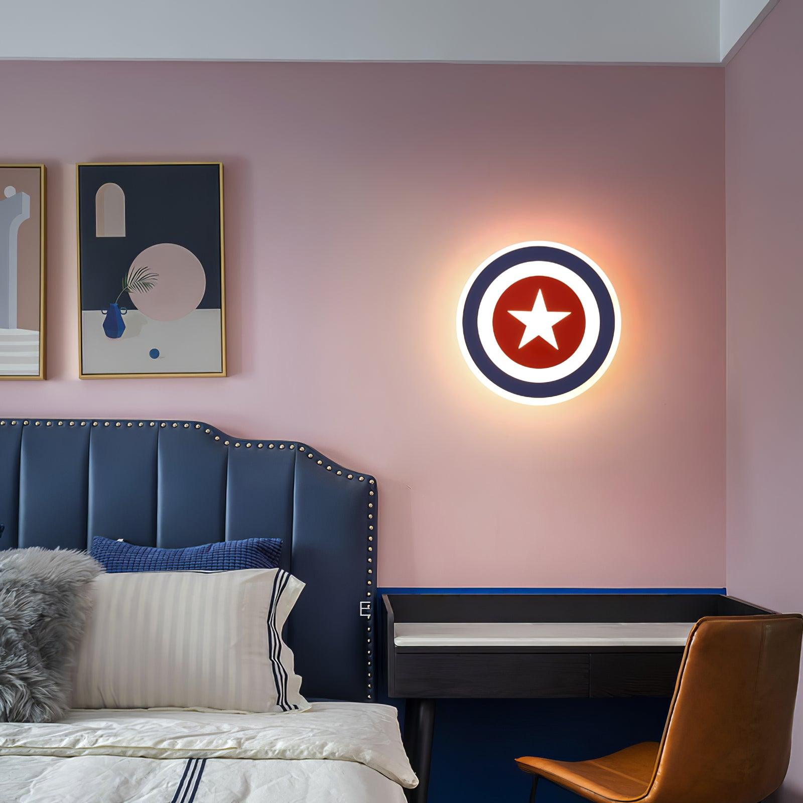 Heroic 3D Shield Wall Mounted LED Light for Children Nursery and Themed Rooms