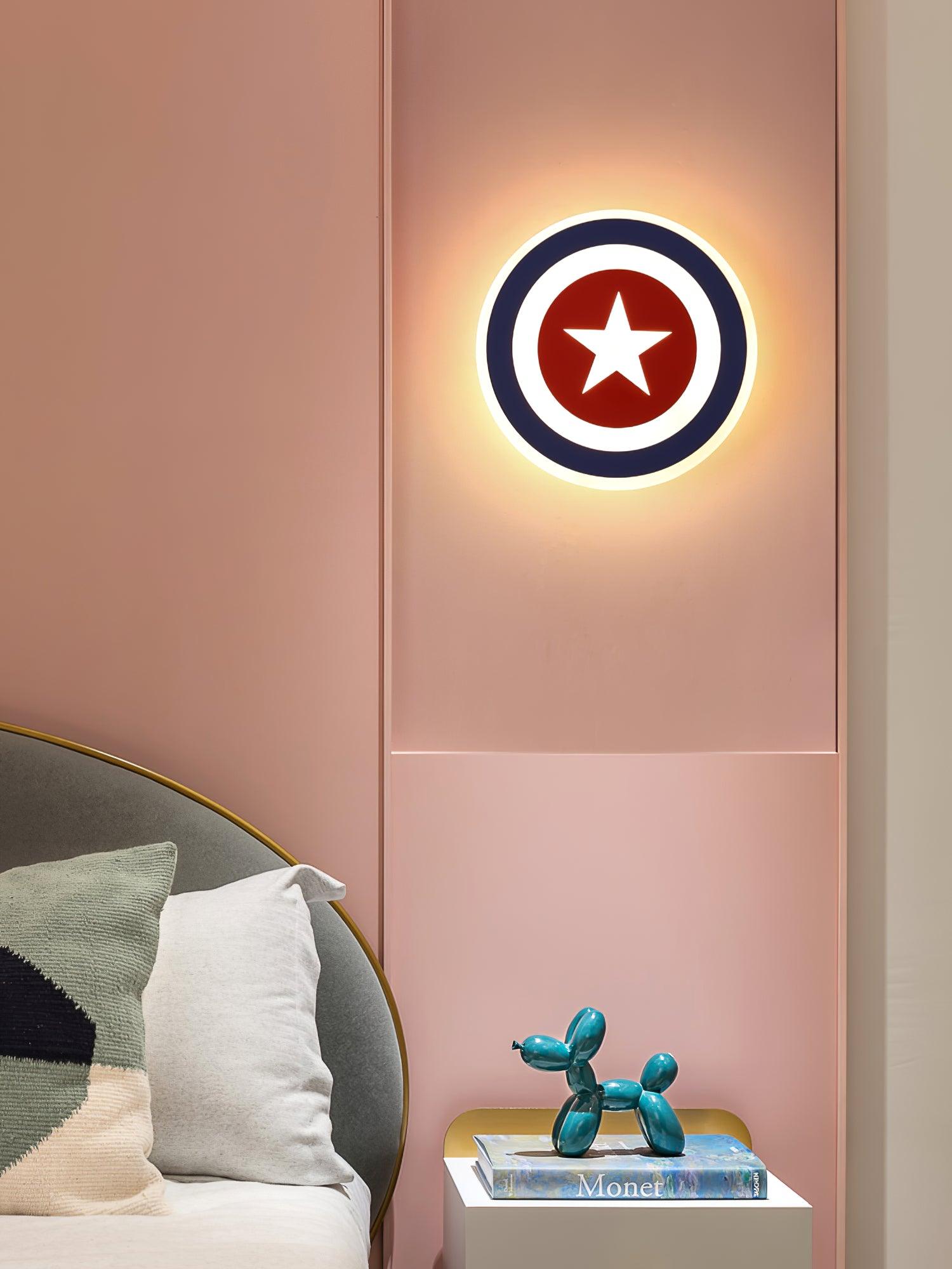Heroic 3D Shield Wall Mounted LED Light for Children Nursery and Themed Rooms