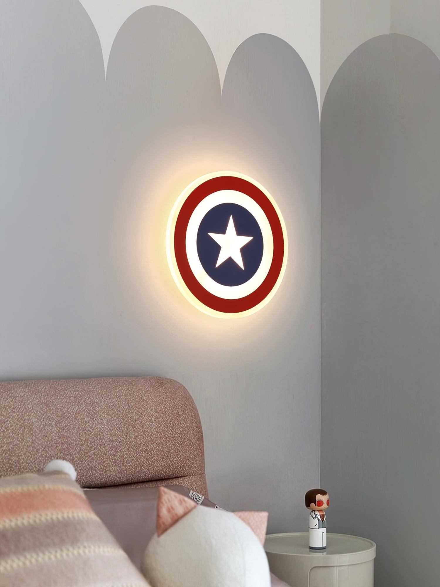 Heroic 3D Shield Wall Mounted LED Light for Children Nursery and Themed Rooms