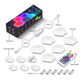Hexagon RGBIC LED Smart Wall Sconce Modular Cellular Lighting with App and Music Sync Control
